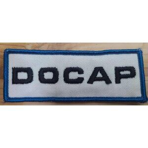 "Vintage DO CAP Embroidered Patch with Blue Border - Collectible Fabric Badge"